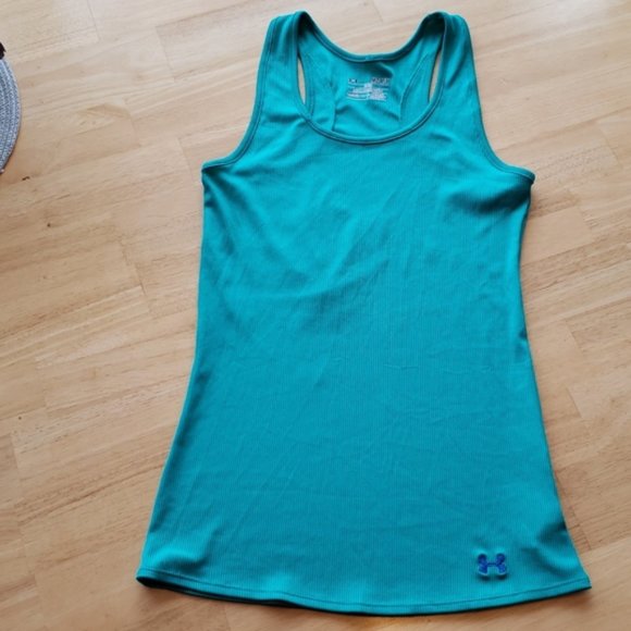 Under Armour fitted heat gear turquoise tank - Picture 1 of 8
